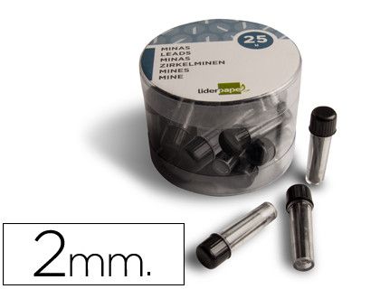 Minas Liderpapel Grafito para Compas 2 mm Estuche de 3 Minas