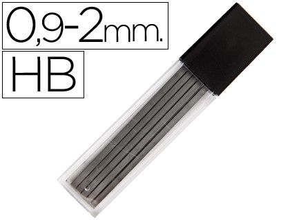Minas Liderpapel Grafito Rectangulares 2X0.9 mm Hb Tubo de 12 Minas