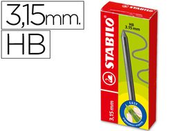 Minas stabilo easy ergo grafito hb de 3,15 mm -cajita de 6 minas