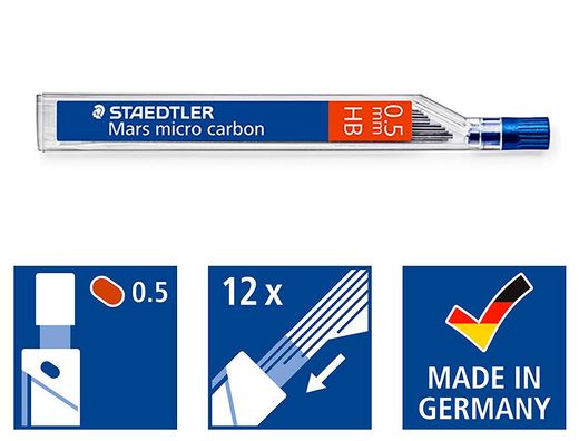 Minas Staedtler mars Carbón HB 0,5mm