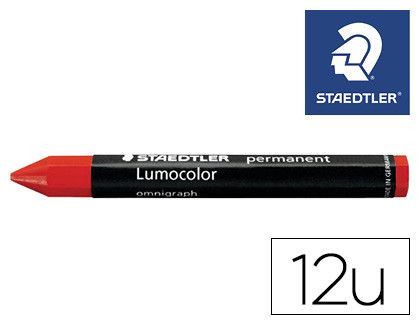 Minas staedtler para marcar rojo lumocolor permanente omnigraph 236 caja de 12 unidades