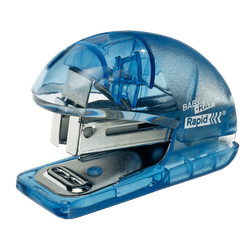 Mini Grapadora Rapid mod. Baby-Ray (blíster), azul translúcido