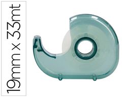 Miniportarrollo liderpapel ecouse 100% plastico reciclado para cinta de 33 mt x 19 mm