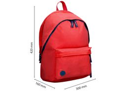 Mochila antartik basic pack con bolsillo para portatil roja 20 l 300x160x420 mm