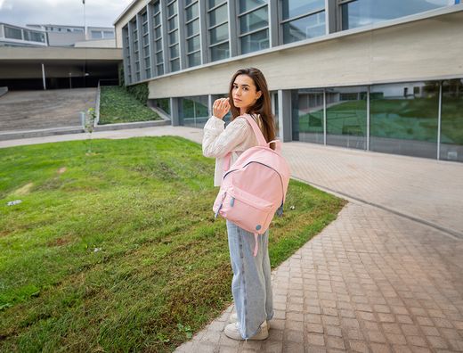 Mochila antartik basic pack con bolsillo para portatil rosa 20 l 300x160x420 mm