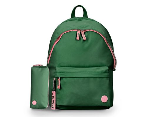 Mochila antartik basic pack con bolsillo para portatil verde 20 l 300x160x420 mm