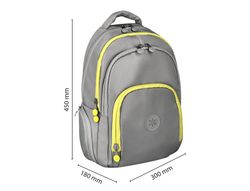 Mochila antartik fusion flex multibolsillo gris 19l 450x180x300 mm