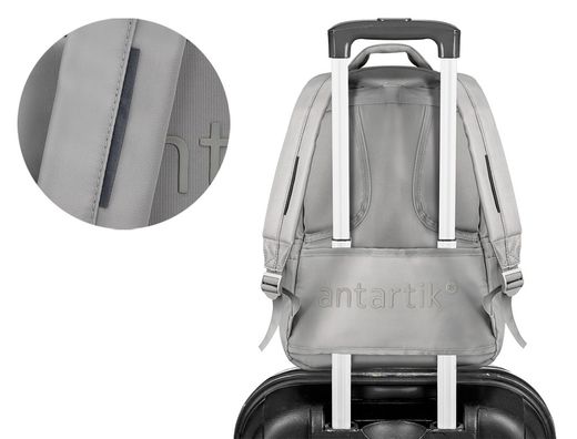 Mochila antartik fusion flex multibolsillo gris 19l 450x180x300 mm