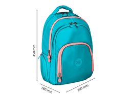 Mochila antartik fusion flex multibolsillo turquesa 19l 450x180x300 mm
