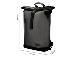 Mochila antartik roll pack waterproof enrollable gran capacidad gris 480x130x280 mm