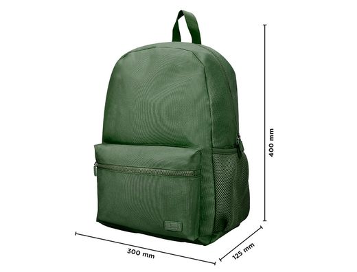Mochila liderpapel core con compartimento lateral elastico verde militar 15 l 400x125x300 mm