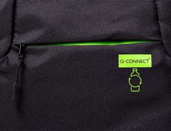 Mochila para portatil q-connect 15,6" negra con asa 2 bolsillos exteriores 320x430x140 mm.