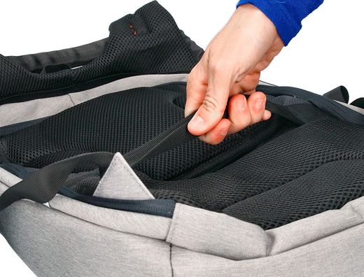 Mochila para portatil q-connect 18" negra / gris poliester impermeable 460x170x310 mm