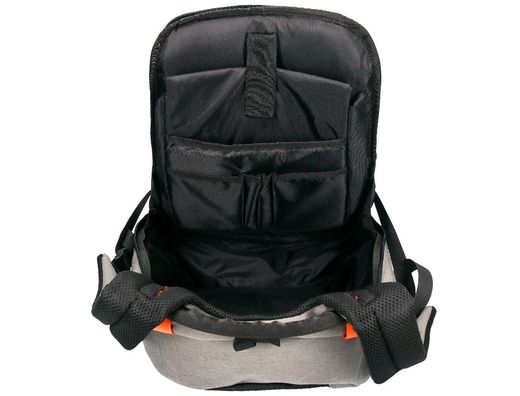 Mochila para portatil q-connect 18" negra / gris poliester impermeable 460x170x310 mm
