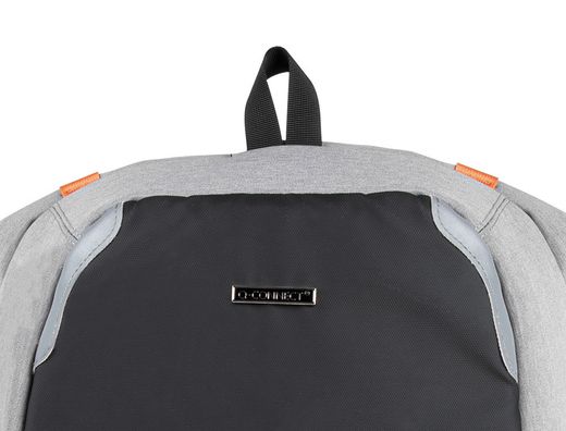 Mochila para portatil q-connect 18" negra / gris poliester impermeable 460x170x310 mm
