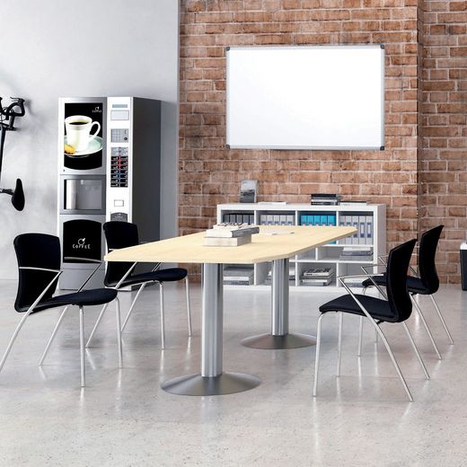 Modelo Kit Meeting Mesa 220 x 100 x 72 Blanco / Roble