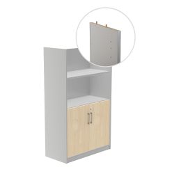 Modelo Kit Store 156 x 90 x 45 Estructura Aluminio/Puertas Haya Sin Tapa