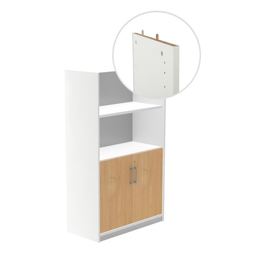 Modelo Kit Store 156 x 90 x 45 Estructura Aluminio/Puertas Roble Sin Tapa