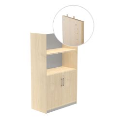 Modelo Kit Store 156 x 90 x 45 Estructura Haya/Puertas Haya Sin Tapa