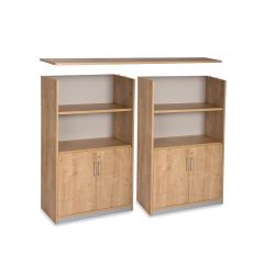 Modelo Kit Store 156 x 90 x 45 Estructura Haya/Puertas Haya Sin Tapa