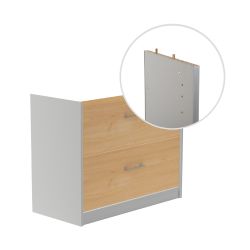 Modelo Kit Store 78 x 90 x 45 Estructura Aluminio / Frontales Roble Sin Tapa