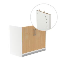 Modelo Kit Store 78 x 90 x 45 Estructura Aluminio/Puertas Roble Sin Tapa