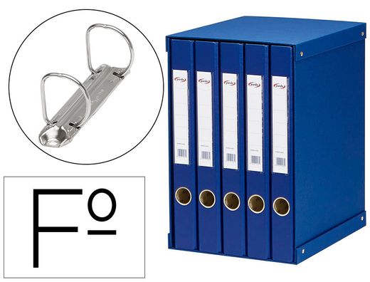 Módulo 5 archivadores tamaño Folio Pardo azul