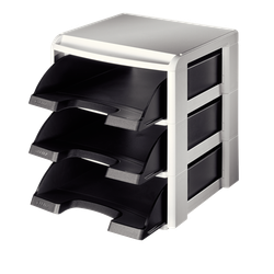 Módulo de 3 bandejas Leitz Plus (completo), negro