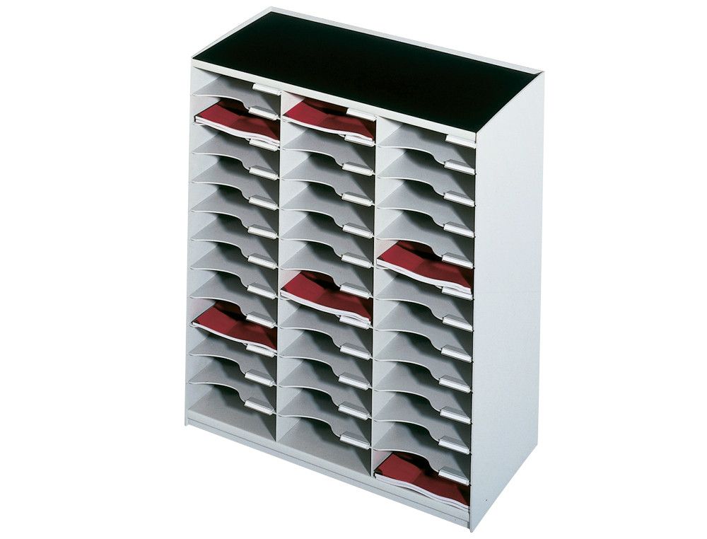 Módulo de archivo gris de 36 casillas Fast Paperflow