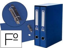 Modulo Liderpapel 2 Archivadores Folio 2 Anillas Mecanismo de Palanca 75Mm Azul