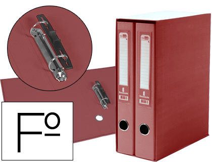 Modulo Liderpapel 2 Archivadores Folio 2 Anillas Mmecanismo de Palanca 75Mm Rojo
