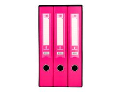 Modulo liderpapel 3 archivadores folio 2 anillas mecanismo de palanca 52mm rosa