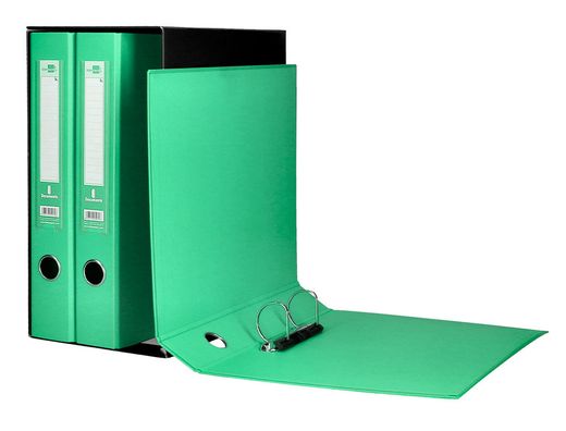 Modulo liderpapel 3 archivadores folio 2 anillas mecanismo de palanca 52mm verde pastel