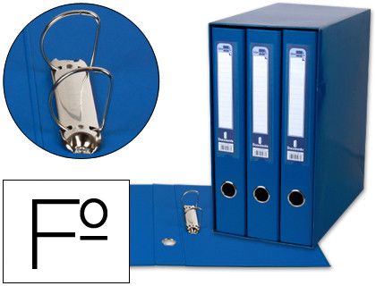 Modulo Liderpapel 3 Archivadores Folio 2 Anillas Mixtas 40Mm Azul