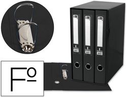 Modulo Liderpapel 3 Archivadores Folio 2 Anillas Mixtas 40Mm Negro