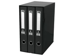 Modulo Liderpapel 3 Archivadores Folio 2 Anillas Mixtas 40Mm Negro