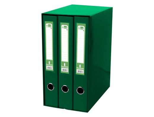 Modulo Liderpapel 3 Archivadores Folio 2 Anillas Mixtas 40Mm Verde