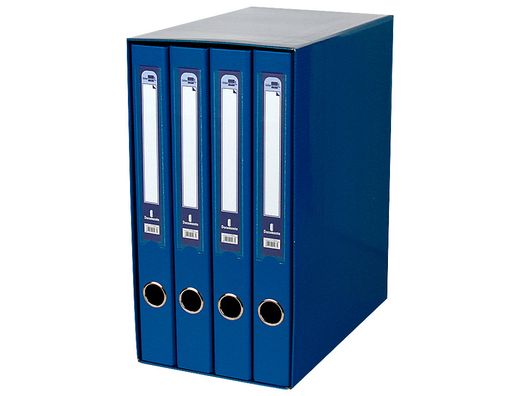 Modulo Liderpapel 4 Archivadores Folio 2 Anillas Mixtas 25Mm Azul