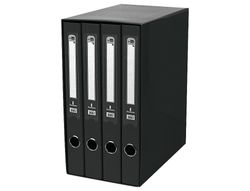 Modulo Liderpapel 4 Archivadores Folio 2 Anillas Mixtas 25Mm Negro