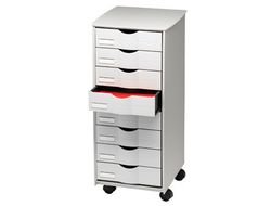 Mueble Auxiliar Fast-Paperflow para Oficina 8 Cajones en Color Gris 5X825X382 71,5X31,6X34,3 Cm