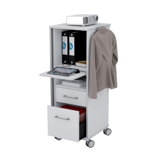 Mueble Móvil Multifuncional Caddy con Cajones Color Gris