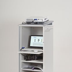 Mueble Móvil Multifuncional Caddy con Cajones Color Gris