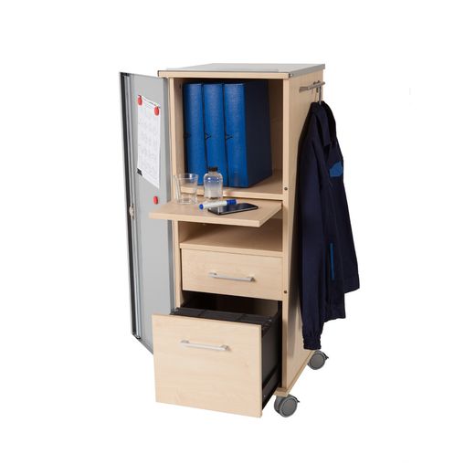 Mueble Móvil Multifuncional Caddy con Cajones Color Haya