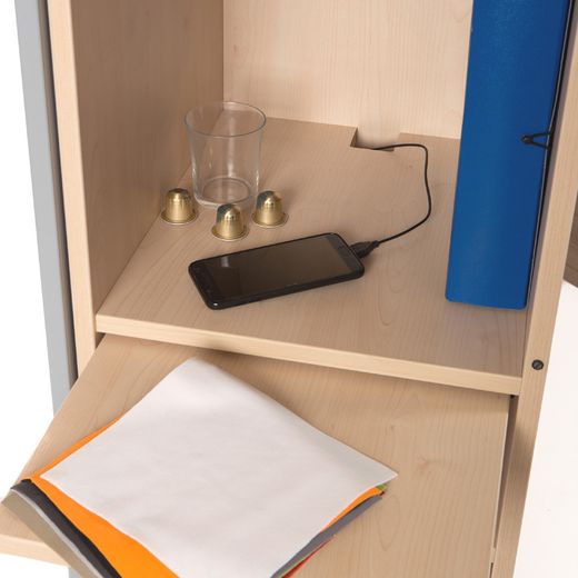 Mueble Móvil Multifuncional Caddy con Cajones Color Haya