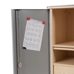 Mueble Móvil Multifuncional Caddy con Estantes Color Gris