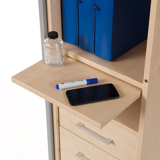 Mueble Móvil Multifuncional Caddy con Estantes Color Gris