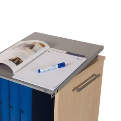 Mueble Móvil Multifuncional Caddy con Estantes Color Gris