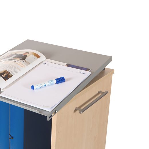 Mueble Móvil Multifuncional Caddy con Estantes Color Gris