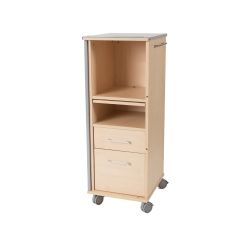 Mueble Móvil Multifuncional Caddy con Estantes Color Haya