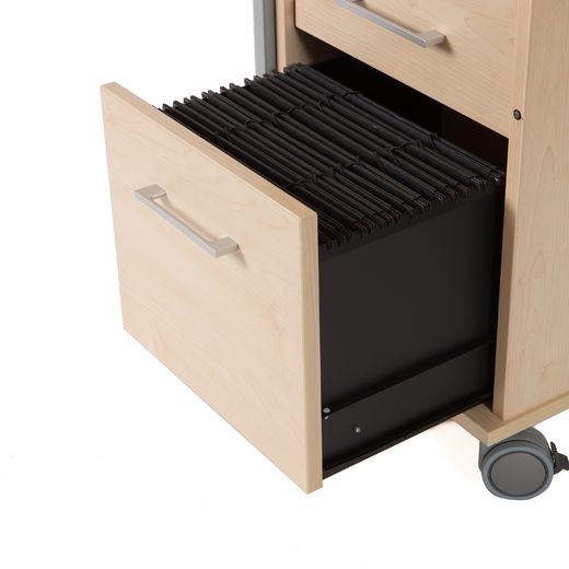 Mueble Móvil Multifuncional Caddy con Estantes Color Haya